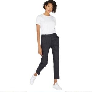 Everlane Premium Wool Cashmere Blend Flannel Crop Pants Size 4 in Charcoal Gray